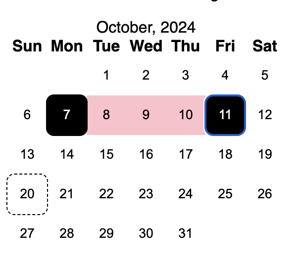 Fixed selected interval